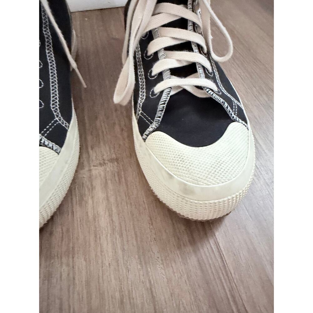 Superga 2294 Drill Overlock Stitching Black White High Top Sneakers-Size 8 - Picture 2 of 7